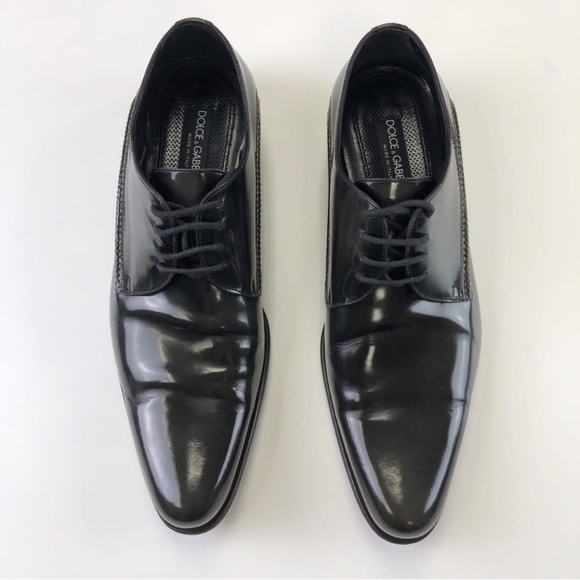 Dolce & Gabanna black leather men’s tie up dress shoes Size 9.5 main image 6
